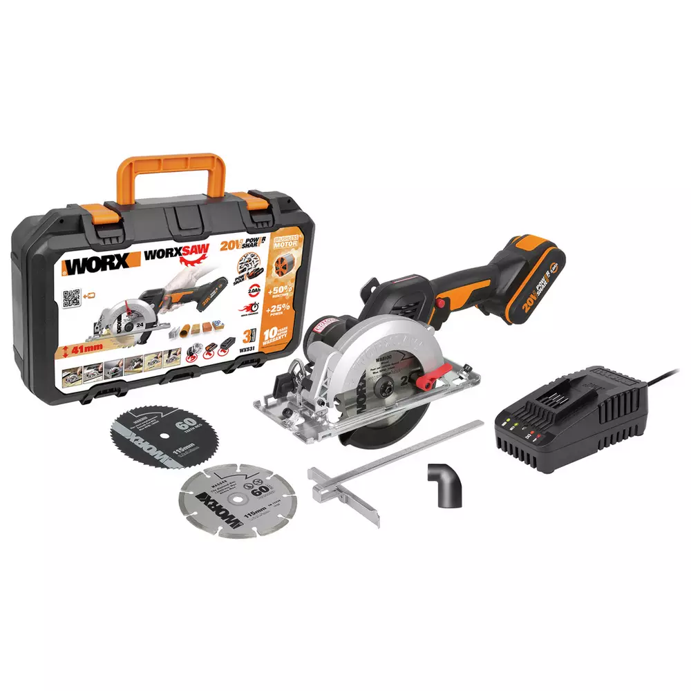 Worx WX531 Cordless Compact Circular Saw - 20V