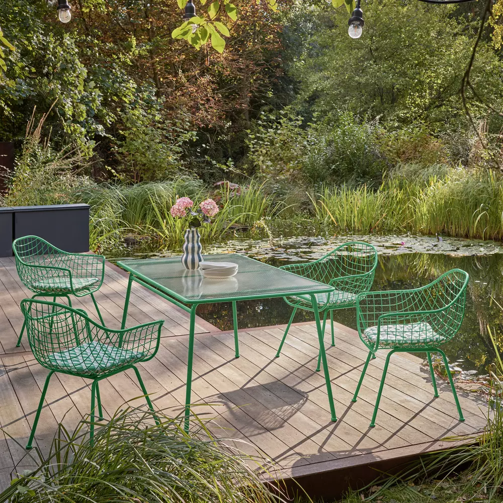 Habitat x Scion 4 Seater Metal Patio Set - Green