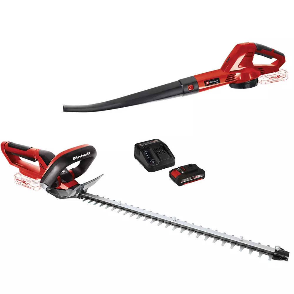 Einhell Cordless Leaf Blower and Hedge Trimmer Kit